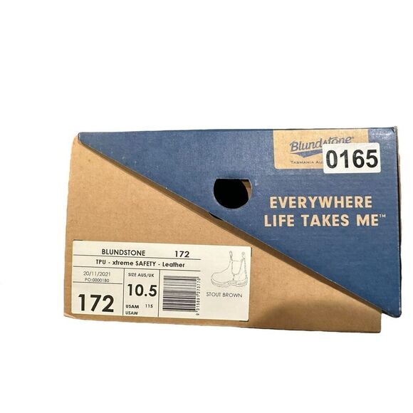 BLUNDSTONE 172 Leather Safety Work Chelsea Boot Stout Brown AUS 10.5 US Men 11.5 - Picture 12 of 16